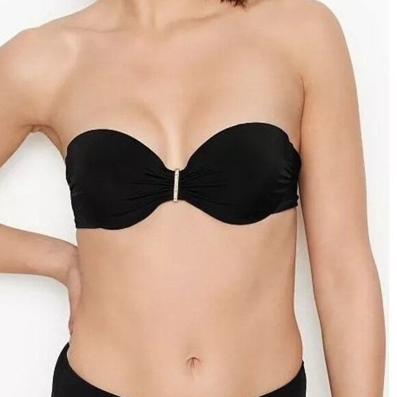 Nwt Victorias Secret Marilyn Ventanas Push Up Strapless Bandeau Bikini Top - Picture 3 of 5